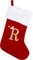 20 Inches Monogram Christmas Stockings with Letters, Large Super Soft Christmas Stockings Red Velvet with White Super Soft Plush Cuff for Christmas Xmas Tree Holiday Fireplace Family Decor Gifts (R)